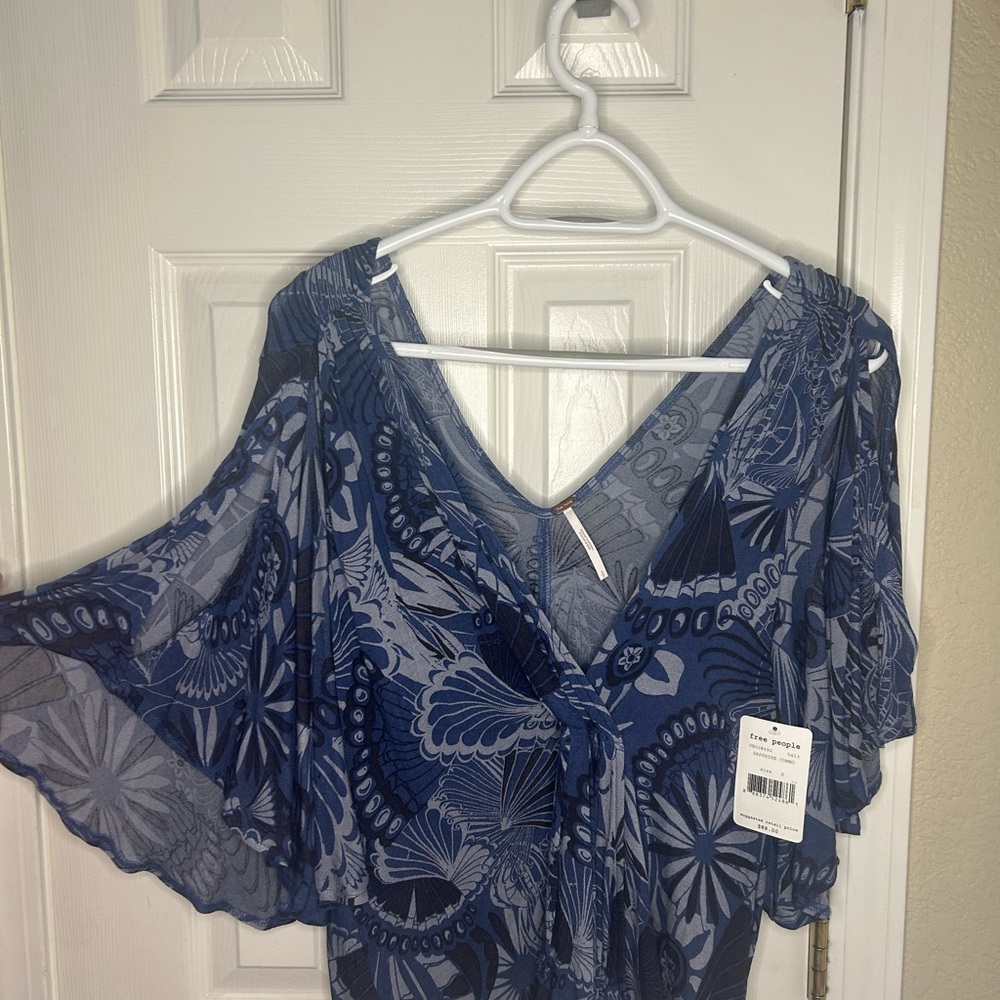 Free People Cold shoulder Blouse
